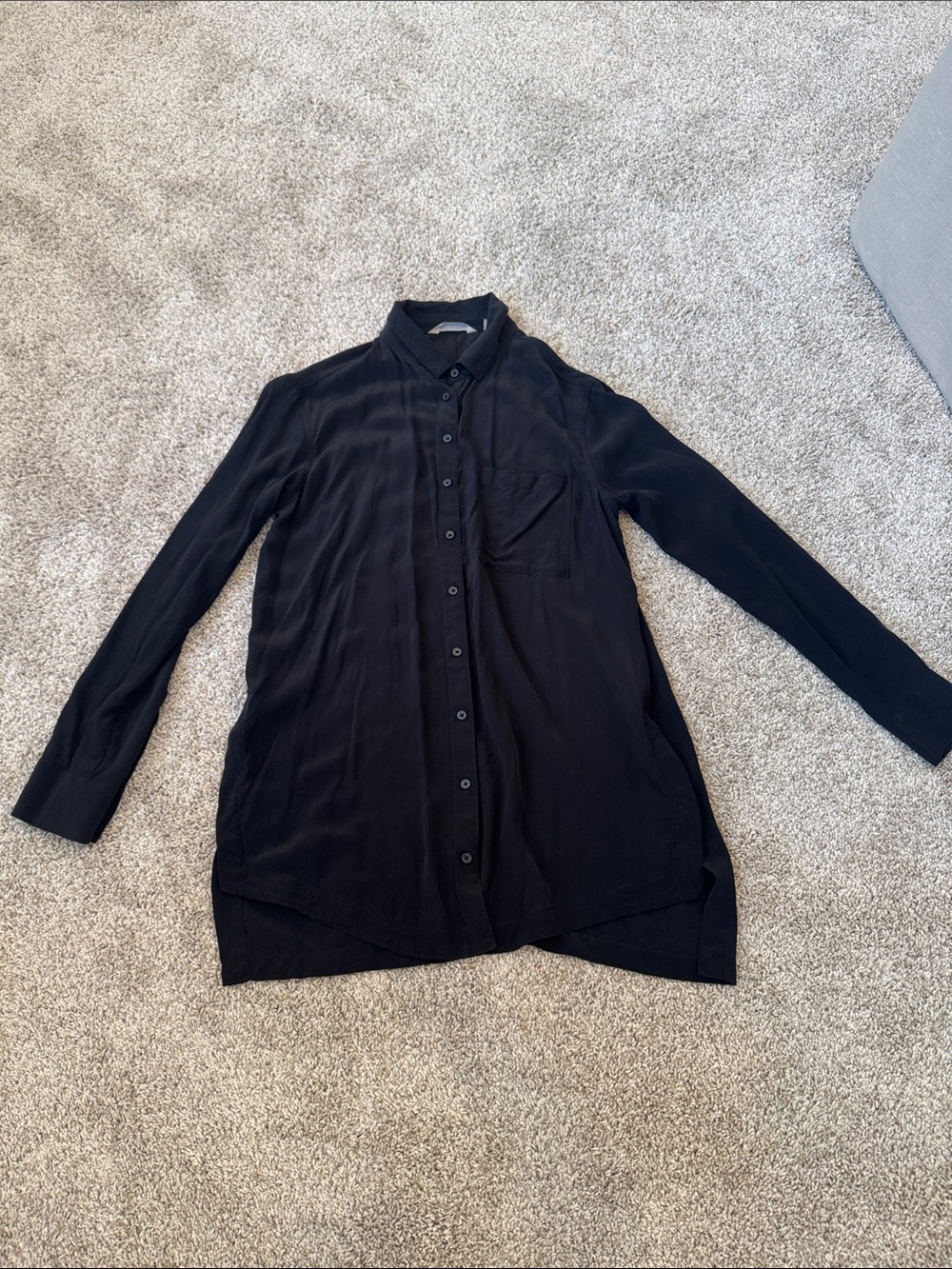 Athleta Black Button-up Top